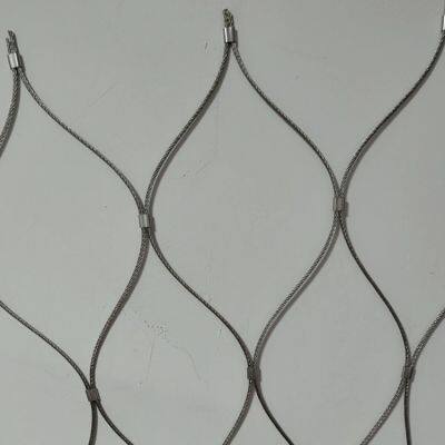 Buckle 304 stainless steel wire mesh, wire rope woven fence 316 steel wire fall zoo protective net