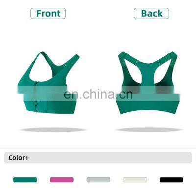 Wholesale High Impact Sports Bra With Adjustable Straps Front Zipper Fitness Sex Yoga Bra photo-5