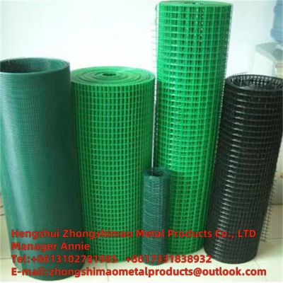 PVC-Welded wire mesh/flower and wood fences/ vinyl coat wire mesh/ plastic wire mesh