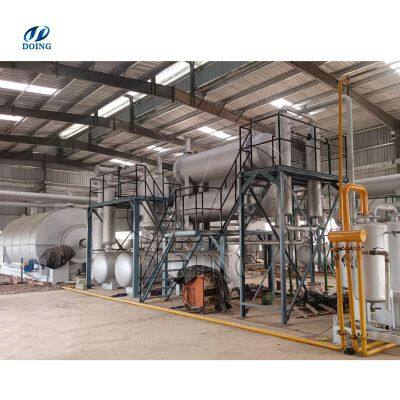 Large capacity production line for waste tire recycling Used tyre to fuel oil pyrolysis machine