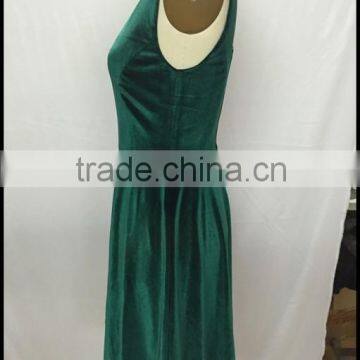 2016 New Cheap Sexy Girls Green Velvet Dress photo-4