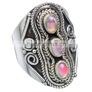 RARE ETHIOPIAN OPAL 925 STERLING SILVER RING ,925 STERLING SILVER JEWELRY WHOLE SALE,JEWELRY EXPORTER