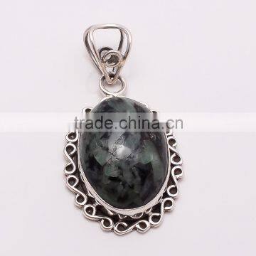 JASPER PENDANT 925 Sterling Silver Pendant, SILVER JEWELRY EXPORTER,SILVER JEWELRY WHOLESALE,FINE SILVER