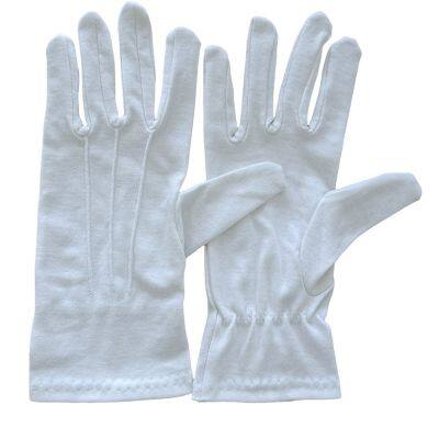 White Ceremony Masonic Cotton Glove With Embroider Logo photo-2
