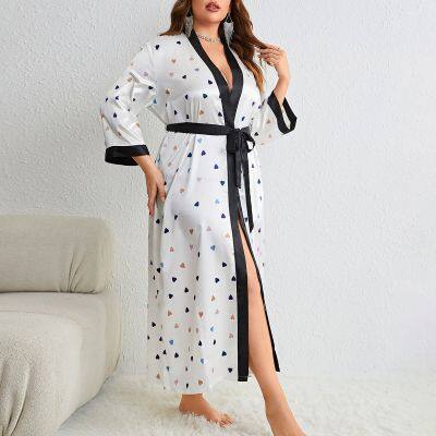 Plus Size Women's Pajama Bathrobe Oversized Manufacturer Customized Pinstar photo-4
