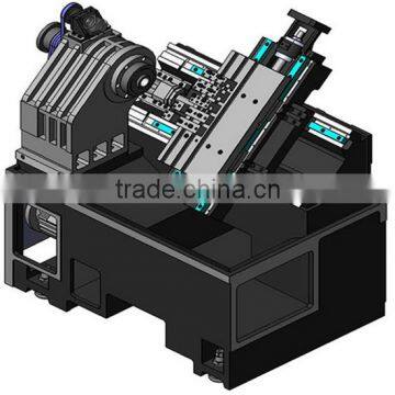 Slant Bed Cnc Turning Lathe CKX36L 5"hydraulic Chuck 4 Station Gang Tool Turret Linear Guideway Spindle Bore 46mm Lathe Machine photo-3