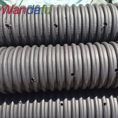 wandafu Гофрированный перфорированный дренажный труба гибкая дренажная труба обернутая тканью труба HDPE специальная для сельскохозяйственного дренажа и орошения