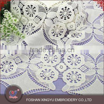 Sale High Quality Factory Water Soluble Micro Fiber Polyester Chemical Lace Fabric Decoration for Wedding Dress, Apparel photo-4
