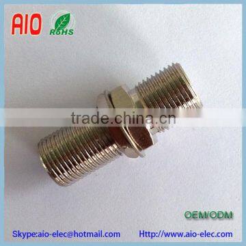 27cm brass F type socket (female) to F type socket (female) barrel coupler adaptor connector