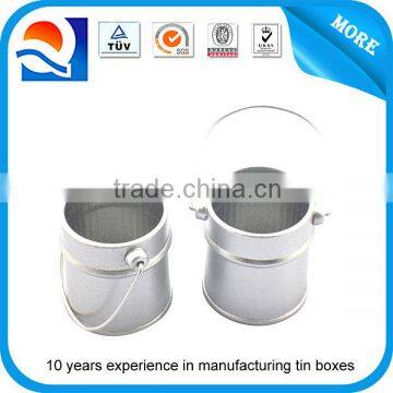 Round blank printed tin can with handle