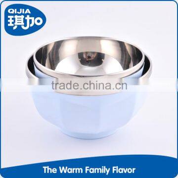 Wholesale Different Size Food Grade Plastic Mixing Stainless Steel Rice Bowl Set for Sale photo-6
