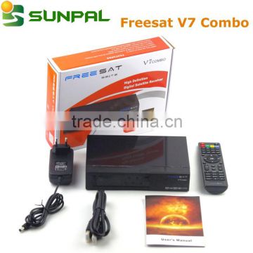 Freesat V7 Combo DVB-S2+T2 Tuner Support Power.DRE & Biss key Combo best hd satellite receiver