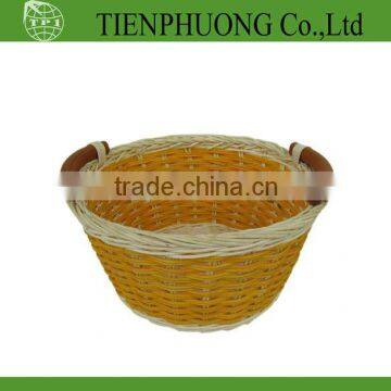 core rattan basket with handle