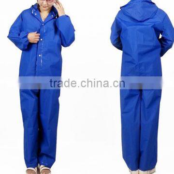 Waterproof Durable Two Piece PEVA Women Rainsuit