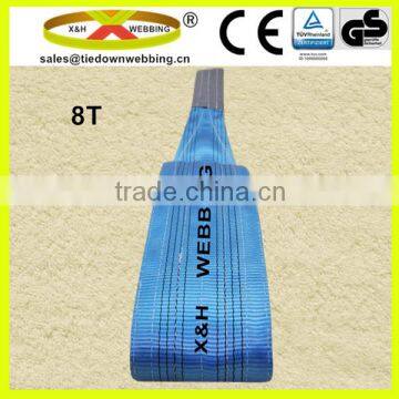 8T double layer flat webbing lifting sling