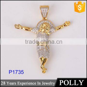 2015 fashion jesus cross 925 silver pendant necklace