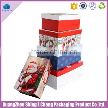 Cute christmas cardboard storage box,christmas gift boxes with lids