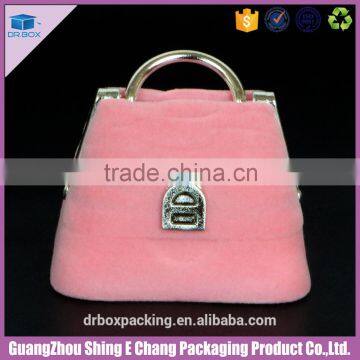 Beautiful Creative Velvet Surface Paperboard Jewelry Box Crown Shape Ring Box photo-3