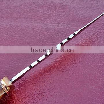 Bowie Hunting Custom Handmade Stainless Steel 15 Inch Hunting Knife Solid Walnut Wood Handle and Brass Thumb Guard / Clip photo-4