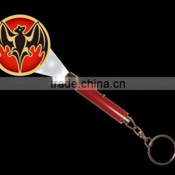 Mini projection torch key chain newest design customized promotional gifts