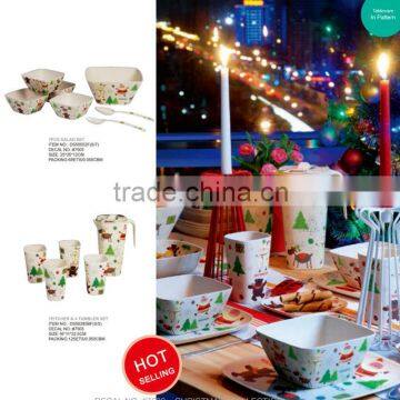 eco bamboo Christmas dinner set,Christmas Tableware