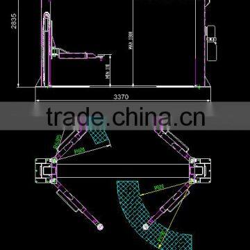 2 Post Car Lift With Manual Lock Release From Single Side WX-2-4000A 3.5T 4T 4.5T photo-4