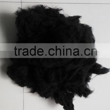 Recycled Polyester staple fibre fiber black color/PSF 1.4D