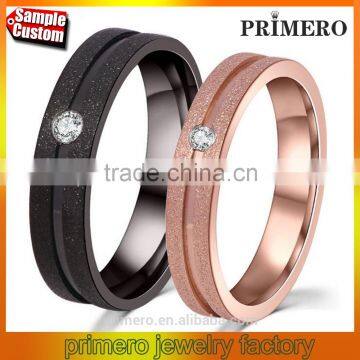 Fashion Wedding Bands For Women Men Matte Finished 316L Stainless Steel Rings For Couple Jewelry