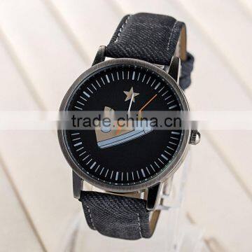 Promotional brand logo jeans band watch