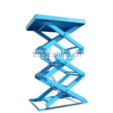 triple vertical scissor lift table