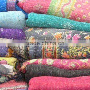 Hot selling indian tribal quilts/ indian tribal quilts/ vintage indian sari quilt