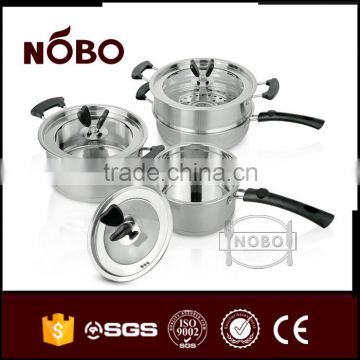 Wholeasle stainless steel nobo cookware set 2016