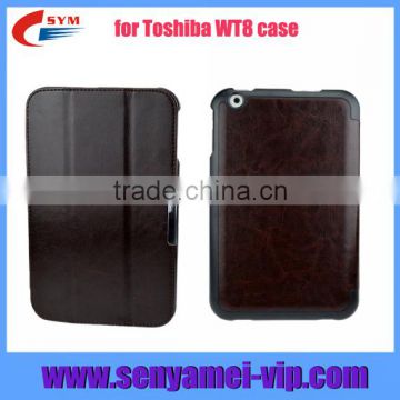 Crazy Horse Pattern Stand Leather Case for Toshiba Encore WT8 Tablet Case