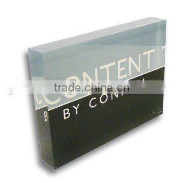 custom-made silksreen printing clear plastic sign block board