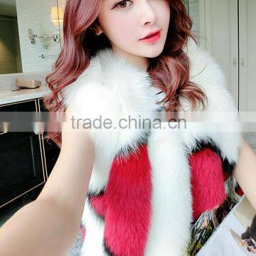 New Product Sleeveless Pretty Women Real Fox Fur Vest photo-2