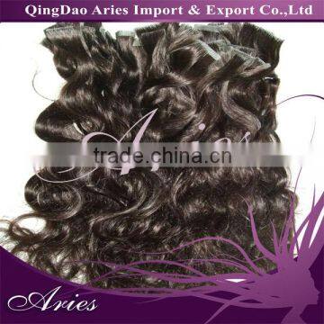 Cheap Malaysian Virgin Bundle jerry Curly Hair Extensions hand tied Weft