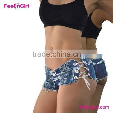 New Style Hot Ladies Damaged Shorts Women Denim Jean photo-5