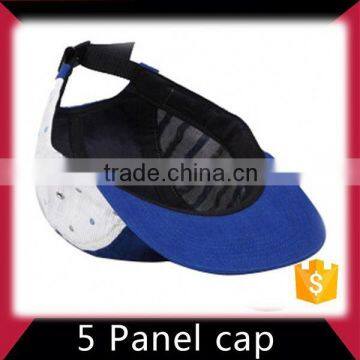 China manufacturer 5 panels snapback hat