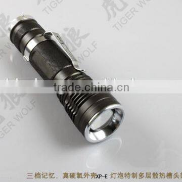 Mini LED Flashlight Torch Light Clip Adjustable Focus Zoom Function photo-5