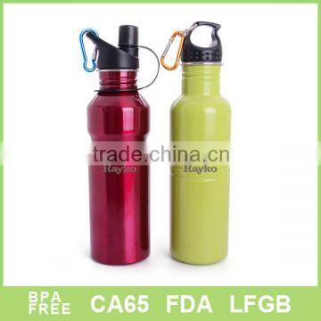 single wall stainless steel sport bottle with suction mouth