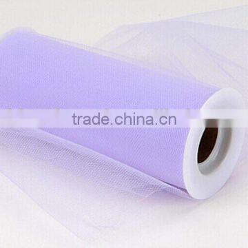 6 inch x 25 yard lilac e tulle roll for Wedding Party Gift Bow Ribbon Fabric Decoration