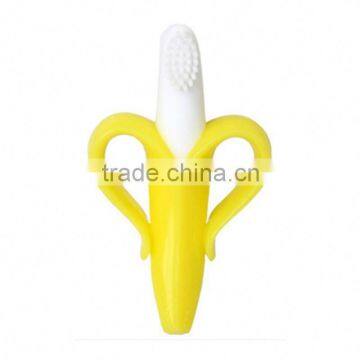 Yellow Color Silicone Rubber Material Banana Toothbrush photo-2