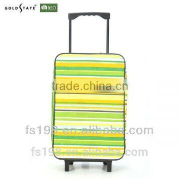 2015 new design colorful waterproof foldable luggage trolley case