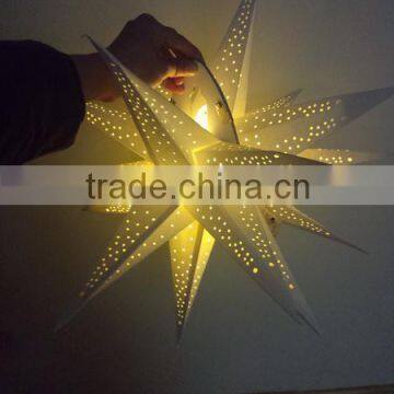 Decorative christmas decoration, Light hanging paper star