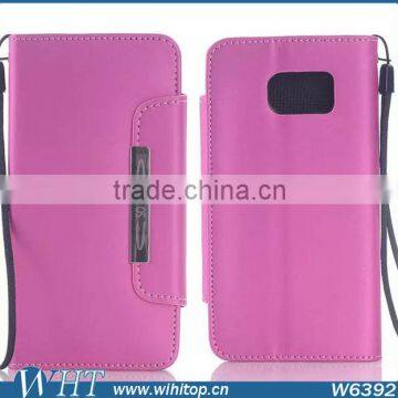 Scrub Hand Wallet Leather Case With Card Slot For Samsung Galaxy S6 photo-2