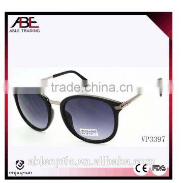 Promotion Custom Logo Fashion Sunglasses with novelty metal design