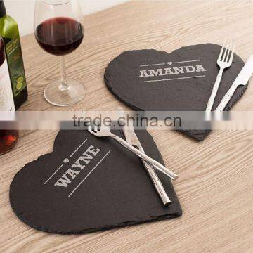 black slate dinner plates