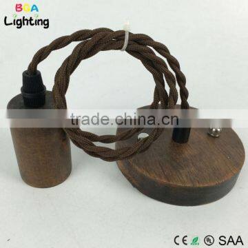 Mini Oil Mill Used E26 Wood Suspension Light Cord