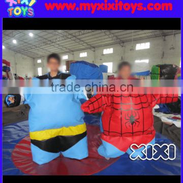 XIXI Inflatable Sport Games Batman and Spiderman Sumo Wrestling Suits