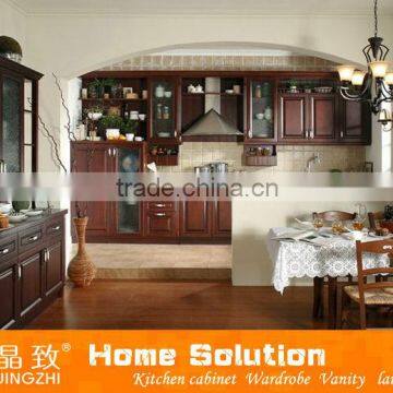 European solid wood customized kitchen cabinet